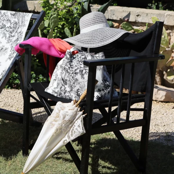 Tote Bag Toile de Jouy Nero